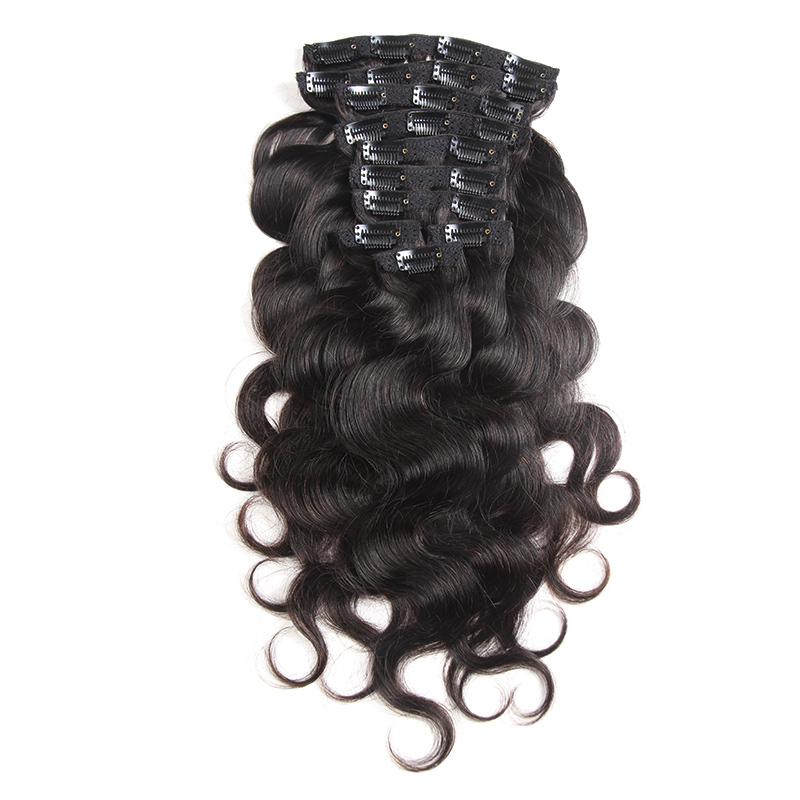 Wholesale Factory Supply 100% Remy Virgin Human Hair 100g - 200g Band Seamless Clip In Hair Extension